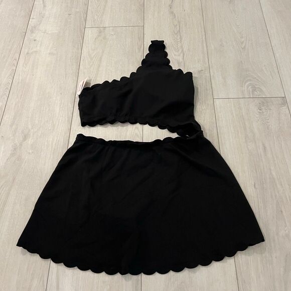 Victoria's secret swim scallop dress cutout one-piece swimsuit size L - Picture 2 of 8